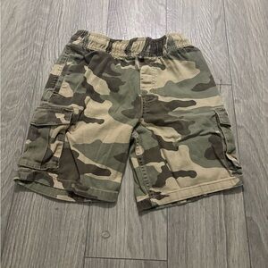 Kids Camo Cargo Shorts - Green Camouflage